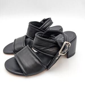 AGL Moon Strappy Sandal Adjustable Strap Women's Black Size US7 EU37.5